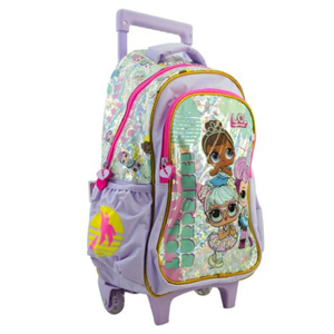 کوله پشتی چرخدار 40 سانتی LOL Surprise رعد و برق مدل Rainbow Max - Backpack - Trolly Bag - LOL Surprise _کوله پشتی